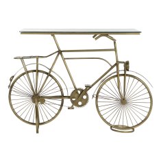 DKD Home Decor Konzola DKD Home Decor Crystal Bicycle Golden Metal (114 x 37 x 77 cm)