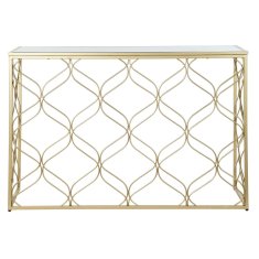 DKD Home Decor Konzola DKD Home Decor Ogledalo Golden Metal (120 x 40 x 82 cm)