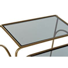 DKD Home Decor Komplet 2 majhnih mizic DKD Home Decor Golden Metal Crystal 55 x 30 x 55 cm