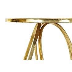 DKD Home Decor Stranska mizica DKD Home Decor Golden Metal Mirror 50 x 50 x 56,5 cm