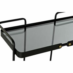 DKD Home Decor Stranska mizica DKD Home Decor Black Metal Crystal 69 x 34 x 69 cm