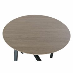 DKD Home Decor Stranska mizica DKD Home Decor 65 x 65 x 49,5 cm Črna kovina Les Svetlo rjava