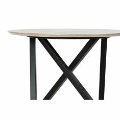 DKD Home Decor Stranska mizica DKD Home Decor 65 x 65 x 49,5 cm Črna kovina Les Svetlo rjava