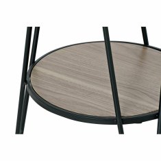 DKD Home Decor Stranska mizica DKD Home Decor 40 x 40 x 59 cm Črna kovina Les Rjava