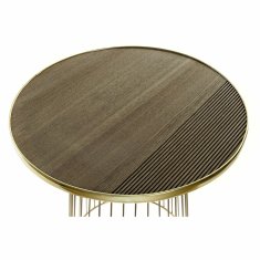 DKD Home Decor Stranska mizica DKD Home Decor Golden Natural Iron MDF Wood 40 x 40 x 40 cm