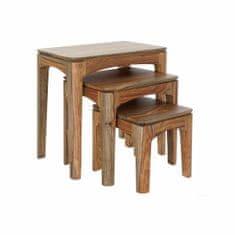 DKD Home Decor Komplet 3 majhnih mizic DKD Home Decor Natural Modern (3 kosi) (45 x 30 x 45 cm)