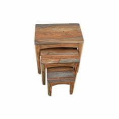 DKD Home Decor Komplet 3 majhnih mizic DKD Home Decor Natural Modern (3 kosi) (45 x 30 x 45 cm)