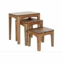 DKD Home Decor Komplet 3 majhnih mizic DKD Home Decor Natural Modern (3 kosi) (45 x 30 x 45 cm)