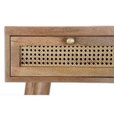 DKD Home Decor Konzola DKD Home Decor Rešetka Naravni ratan Mango les (115 x 40 x 84 cm)