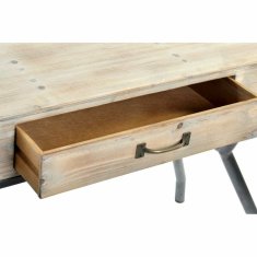 DKD Home Decor Konzola DKD Home Decor Fir Natural Metal (120 x 52 x 77 cm)