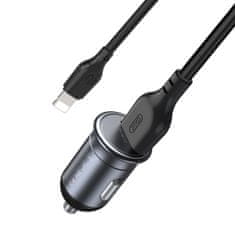 XO Avto polnilec XO CC46 QC 3.0 18W 1x USB + Lightning kabel