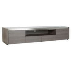 DKD Home Decor TV pohištvo DKD Home Decor Grey Aluminium Crystal Oak Kaljeno steklo 200 x 45 x 42 cm