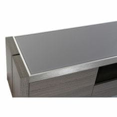 DKD Home Decor TV pohištvo DKD Home Decor Grey Aluminium Crystal Oak Kaljeno steklo 200 x 45 x 42 cm