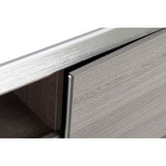 DKD Home Decor TV pohištvo DKD Home Decor Grey Aluminium Crystal Oak Kaljeno steklo 200 x 45 x 42 cm
