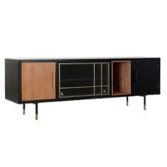 DKD Home Decor TV pohištvo DKD Home Decor Črna Temno rjava Kristal MDF Les 166 x 40 x 55 cm