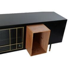 DKD Home Decor TV pohištvo DKD Home Decor Črna Temno rjava Kristal MDF Les 166 x 40 x 55 cm