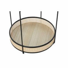 DKD Home Decor Stranska mizica DKD Home Decor Naravna črna kovinska ratan moderna (40 x 40 x 47 cm)