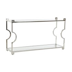 DKD Home Decor Konzola DKD Home Decor 140 x 40 x 78 cm Kristalno srebrna Nerjaveče jeklo