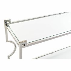 DKD Home Decor Konzola DKD Home Decor 140 x 40 x 78 cm Kristalno srebrna Nerjaveče jeklo