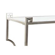 DKD Home Decor Konzola DKD Home Decor 140 x 40 x 78 cm Kristalno srebrna Nerjaveče jeklo