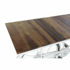DKD Home Decor Konzola DKD Home Decor 187 x 54 x 90 cm Naravni kovinski les Bela