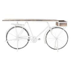 DKD Home Decor Konzola DKD Home Decor 187 x 54 x 90 cm Naravni kovinski les Bela