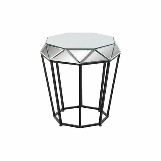 DKD Home Decor Stranska mizica DKD Home Decor Black Metal Mirror 50 x 50 x 55 cm