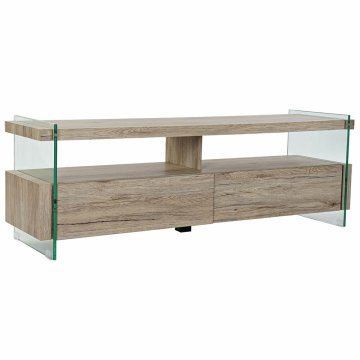 DKD Home Decor TV pohištvo DKD Home Decor Naravno kaljeno steklo MDF les 140 x 40 x 47 cm