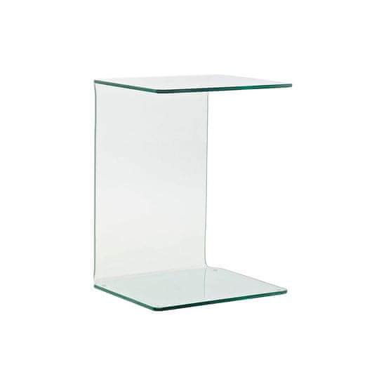 DKD Home Decor Stranska mizica DKD Home Decor Transparentno kaljeno steklo Modern (45 x 40 x 60 cm)
