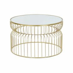 DKD Home Decor Stranska mizica DKD Home Decor Mirror Golden Metal (71 x 71 x 43 cm)