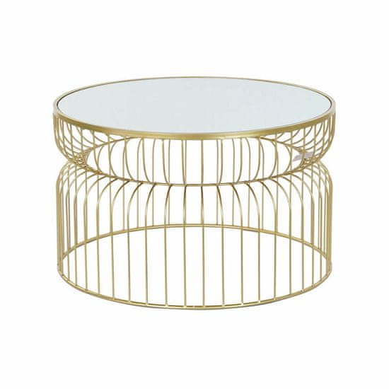 DKD Home Decor Stranska mizica DKD Home Decor Mirror Golden Metal (71 x 71 x 43 cm)