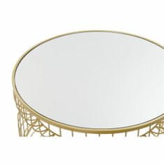 DKD Home Decor Stranska mizica DKD Home Decor Mirror Golden Metal (71 x 71 x 43 cm)