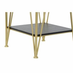 DKD Home Decor Stranska mizica DKD Home Decor 41 x 41 x 63,5 cm Črna zlata kovina Les