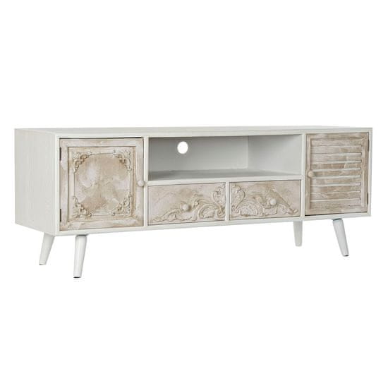 DKD Home Decor TV pohištvo DKD Home Decor 136 x 40,5 x 52 cm Jelka Bež Bela MDF Les