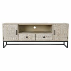 DKD Home Decor TV pohištvo DKD Home Decor Brown Black Metal Fir MDF Wood 135 x 40 x 51 cm