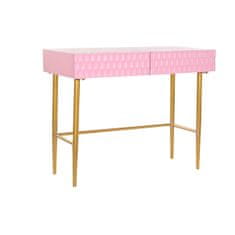 DKD Home Decor Konzola DKD Home Decor Pink Golden Metal Mango wood Modern (90 x 45 x 74 cm)