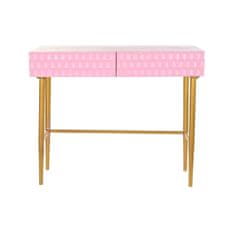 DKD Home Decor Konzola DKD Home Decor Pink Golden Metal Mango wood Modern (90 x 45 x 74 cm)
