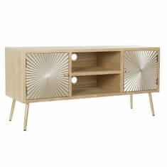 DKD Home Decor TV pohištvo DKD Home Decor 130 x 40 x 60 cm jelka naravna zlata kovina MDF les