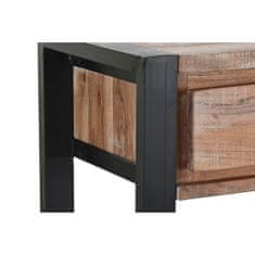 DKD Home Decor Konzola DKD Home Decor Natural Black Metal Acacia (110 x 35 x 80 cm)