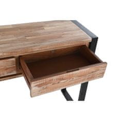 DKD Home Decor Konzola DKD Home Decor Natural Black Metal Acacia (110 x 35 x 80 cm)
