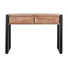 DKD Home Decor Konzola DKD Home Decor Natural Black Metal Acacia (110 x 35 x 80 cm)