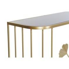 DKD Home Decor Konzola DKD Home Decor Crystal Golden Metal Tropical List rastline (80 x 32,7 x 79,6 cm) (2 enoti)