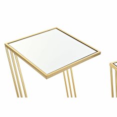 DKD Home Decor Komplet 2 majhnih mizic DKD Home Decor Golden 33 x 33 x 72 cm