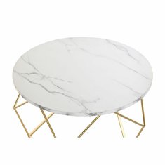 DKD Home Decor Komplet 2 majhnih mizic DKD Home Decor 80 x 80 x 42 cm Zlata kovina MDF les