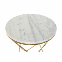 DKD Home Decor Stranska mizica DKD Home Decor Multicolor Golden Metal Marble 30 x 40 cm 50 x 50 x 59,5 cm