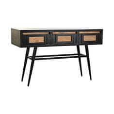 DKD Home Decor Konzola DKD Home Decor Natural Black Rattan Mango wood (125 x 40 x 76 cm)