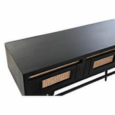 DKD Home Decor Konzola DKD Home Decor Natural Black Rattan Mango wood (125 x 40 x 76 cm)