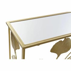 DKD Home Decor Konzola DKD Home Decor Zrcalo Zlati kovinski list rastline (120 x 40 x 80 cm)