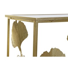 DKD Home Decor Konzola DKD Home Decor Zrcalo Zlati kovinski list rastline (120 x 40 x 80 cm)