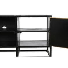 DKD Home Decor TV pohištvo DKD Home Decor Black Metal Wood (120 x 37 x 50 cm)